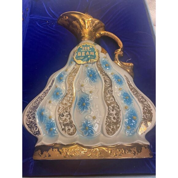 Vintage Jim Beam Old Decanter With Original Box Empty MCM Hollywood Regency Barw - Picture 3 of 10